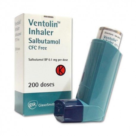 ventolin inhaler 5 boxes 100 Mcg 200 Doses Treat Asthma ingredient salbutamol