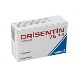 Drisentin Dipyridamole Aspirin (aggrenox,persantine) 75 Mg 90 Tablets