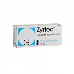 Zyrtec 10 Mg 20 Tablet ingredient Cetirizine Hydrochloride