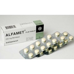 Alfamet (Generic Aldomet) methyldopa 250 Mg 30 Tablets